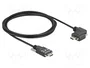DeLOCK Cable USB 2.0 USB Type-C™ con tornillos, angular, 2 m, 60 W PD 3.0, Negro