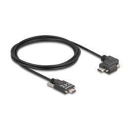 DeLOCK Cable USB 2.0 USB Type-C con tornillos a USB Type-C angular 2m