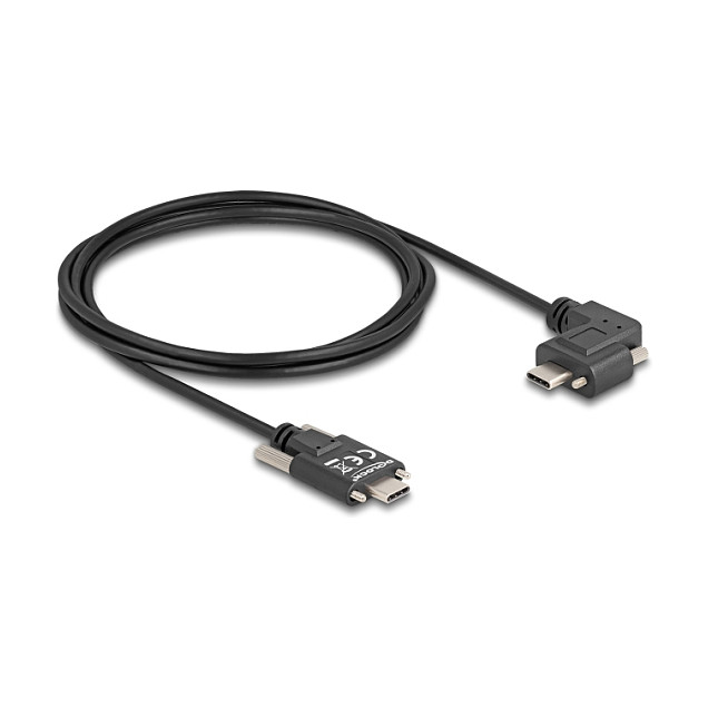 DeLOCK Cable USB 2.0 USB Type-C con tornillos a USB Type-C angular 2m DeLOCK Cable USB 2.0 USB Type-C con tornillos a USB Type-C angular 2m