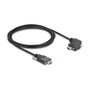 DeLOCK Cable USB 2.0 USB Type-C™ con tornillos, angular, 2 m, 60 W PD 3.0, Negro