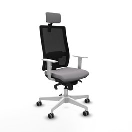 PIQUERAS Y CRESPO Silla de oficina Horna Gris con mecanismo Sincro