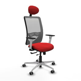 PIQUERAS Y CRESPO Silla de oficina Zulema Rojo y Gris