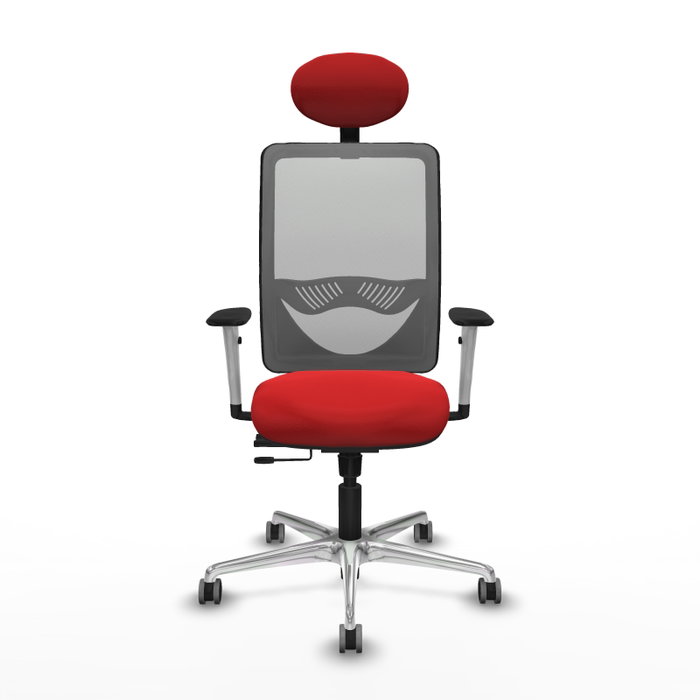 PIQUERAS Y CRESPO Silla de oficina Zulema Rojo y Gris PIQUERAS Y CRESPO Silla de oficina Zulema Rojo y Gris