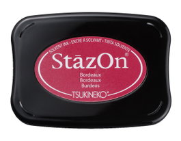 Tsukineko Almohadilla de tinta STAZON Rojo burdeos