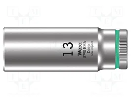 WERA Vaso de 6 ángulos HEX 13mm, 3/8 pulgadas, 64mm