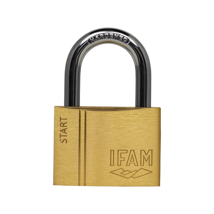 Ifam Candado SR50 Arco Normal 50mm Latón Extruido Acero Templado Cromado Doble Enganche Llave Serreta Ifam Candado SR50 Arco Normal 50mm Latón Extruido Acero Templado Cromado Doble Enganche Llave Serreta