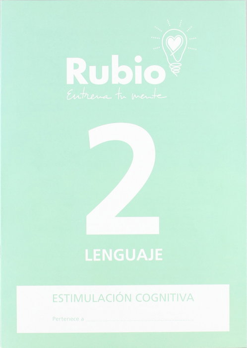 RUBIO Cuaderno A4 Estimulación Cognitiva Lenguaje Nº 2 (Deterioro cognitivo leve-moderado)
