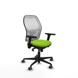 PIQUERAS Y CRESPO Silla de oficina Jorquera con mecanismo Sincro, Pistacho y Blanco