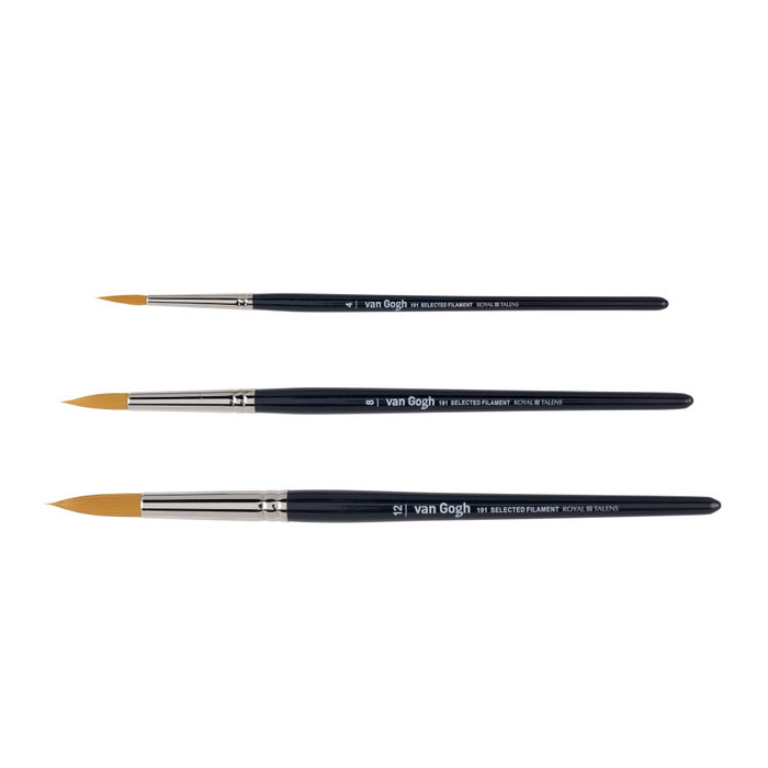 VAN GOGH Set de 6 Pinceles Toray 191 Punta Redonda Mango Corto Azul