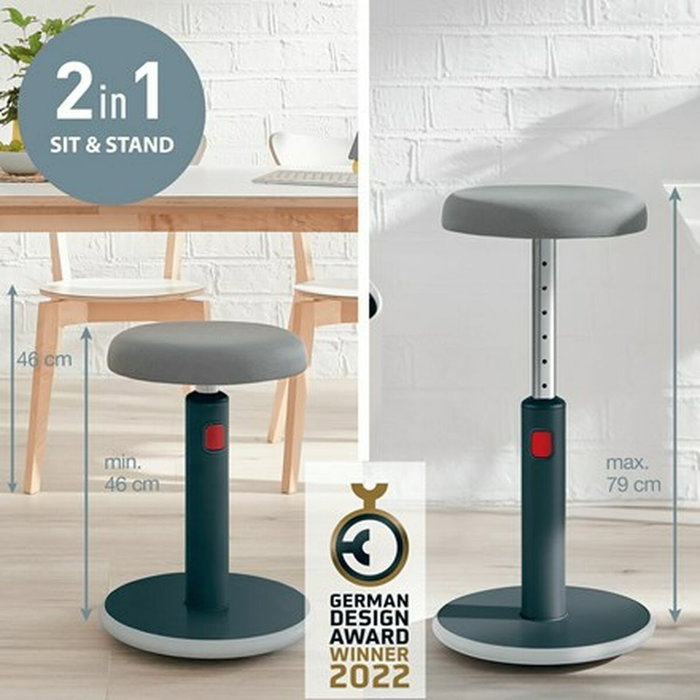 LEITZ Taburete Ergonómico Leitz Ergo Cosy Active Gris Azul