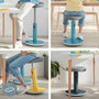 LEITZ Taburete Ergonómico Leitz Ergo Cosy Active Gris Azul