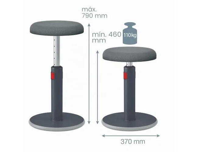 LEITZ Taburete Ergonómico Leitz Ergo Cosy Active Gris Azul