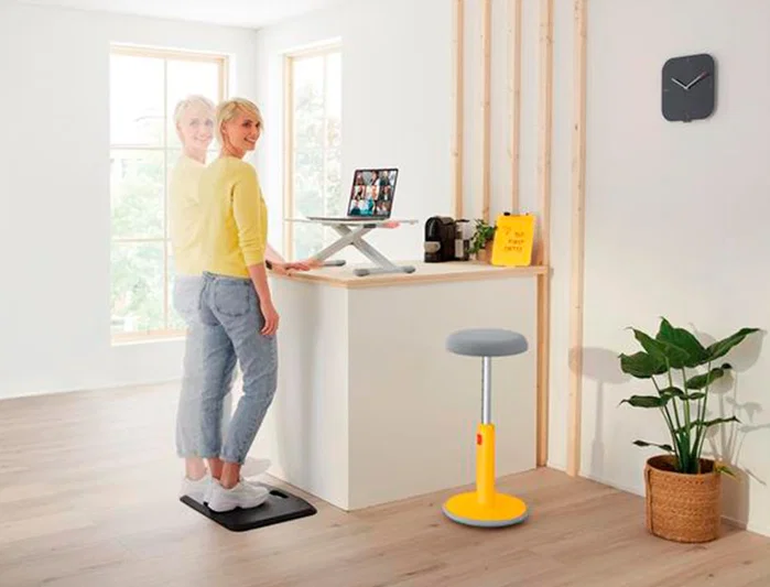 LEITZ Taburete Ergonómico Leitz Ergo Cosy Active Gris Azul
