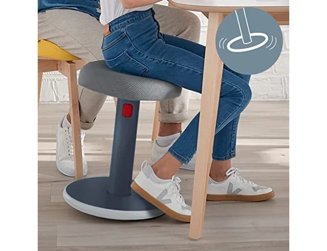 LEITZ Taburete Ergonómico Leitz Ergo Cosy Active Gris Azul