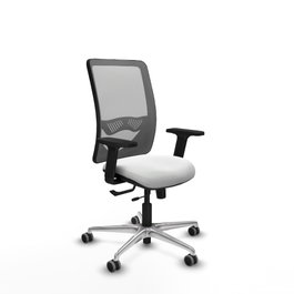 PIQUERAS Y CRESPO Silla de oficina Zulema con mecanismo Sincro/Traslack Blanco y Gris