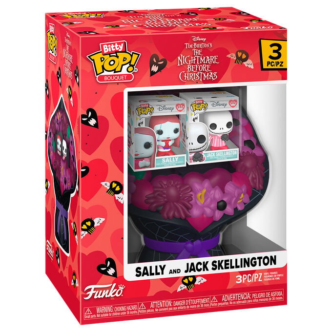 Funko Bitty POP! Bouquet Pesadilla antes de Navidad Pack de 2 Figuras Sally & Jack Skellington (Valentine) Funko Bitty POP! Bouquet Pesadilla antes de Navidad Pack de 2 Figuras Sally & Jack Skellington (Valentine)