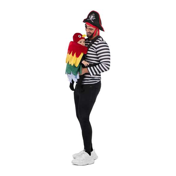 My Other Me Cubremochila Pirata y Loro, Gorro Pirata, Parche Pirata, Gorrito Loro Talla One Size Adult