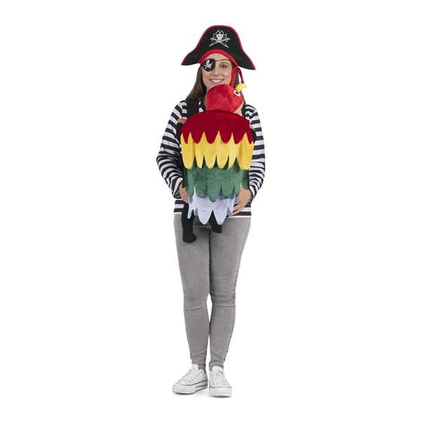 My Other Me Cubremochila Pirata y Loro, Gorro Pirata, Parche Pirata, Gorrito Loro Talla One Size Adult