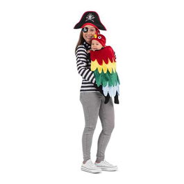My Other Me Cubremochila Pirata y Loro, Gorro Pirata, Parche Pirata, Gorrito Loro Talla One Size Adult