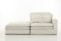 DKD Home Decor Módulo Auxiliar Sofá Poliéster y Lino Beige 110x110x48