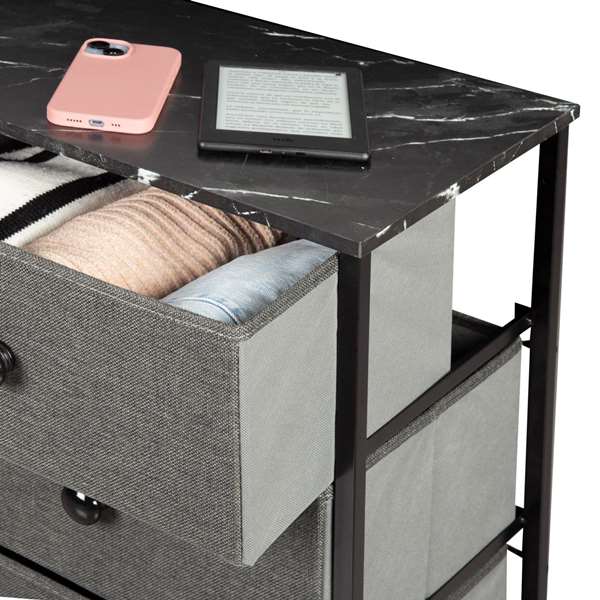 Cómoda 8 Cajones 80x30x81 cm Gris Max Home Mueble