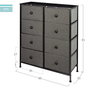 Cómoda 8 Cajones 80x30x81 cm Gris Max Home Mueble