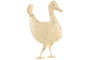 DKD Home Decor Decoración de Metal Pato Blanco
