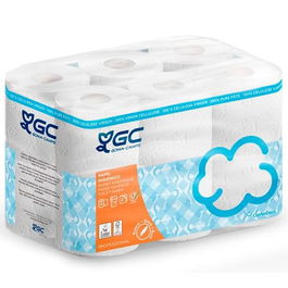 GC Papel Higiénico 200-22,4M Doble Capa FSC Certificado Pack 12 Rollos Blanco