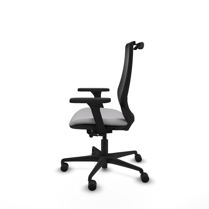 PIQUERAS Y CRESPO Silla de oficina Mardos con mecanismo Sincro/Traslack, Gris claro y Negro
