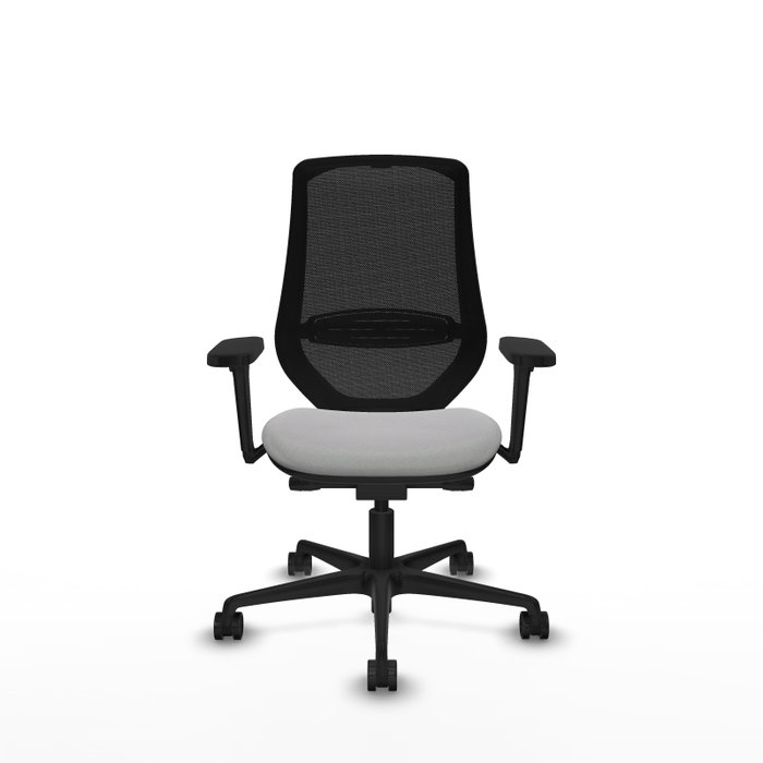 PIQUERAS Y CRESPO Silla de oficina Mardos con mecanismo Sincro/Traslack, Gris claro y Negro