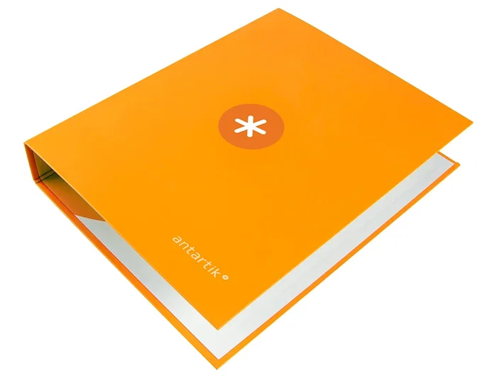 Antartik Carpeta 4 anillas 40 mm mixtas antartik a4 forrada color mostaza