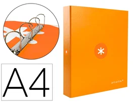 Antartik Carpeta 4 anillas 40 mm mixtas antartik a4 forrada color mostaza
