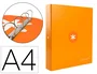 Antartik Carpeta 4 anillas 40 mm mixtas antartik a4 forrada color mostaza
