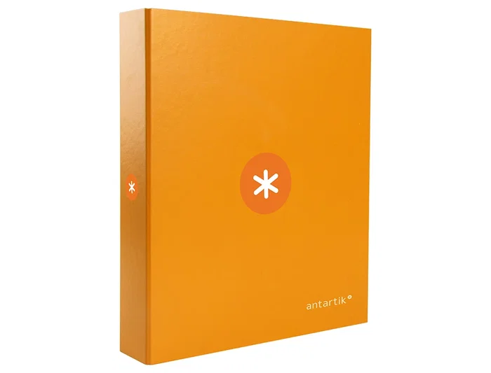 Antartik Carpeta 4 anillas 40 mm mixtas antartik a4 forrada color mostaza