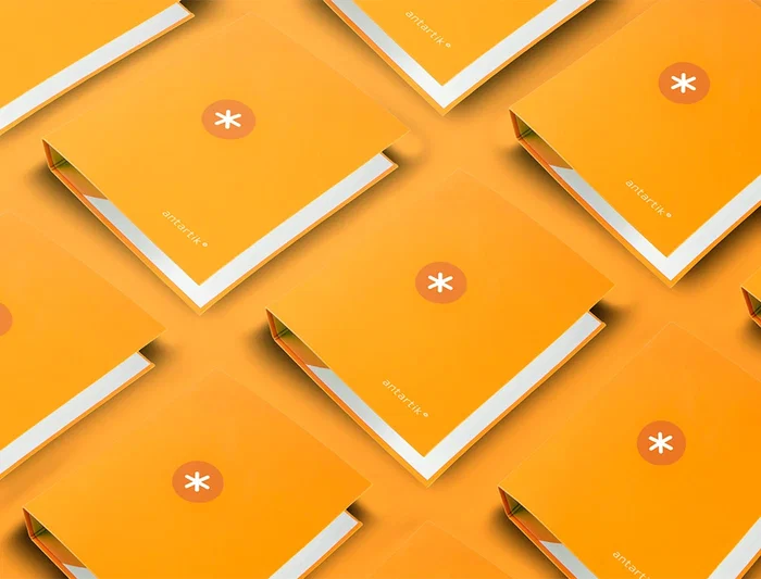 Antartik Carpeta 4 anillas 40 mm mixtas antartik a4 forrada color mostaza