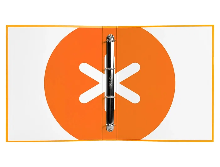 Antartik Carpeta 4 anillas 40 mm mixtas antartik a4 forrada color mostaza