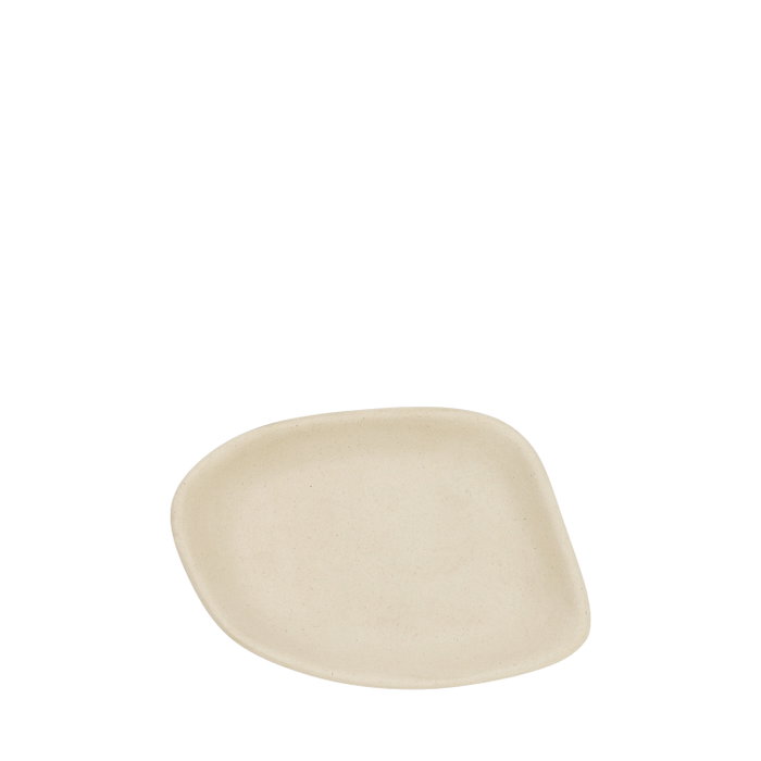 Summa Plato Crema Rabanera 14x9 cm de Gres para Vajilla (Set de 6)