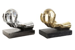 DKD Home Decor Figura Resina y Cristal Mano Surtido de 2 Unidades