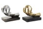 DKD Home Decor Figura Resina y Cristal Mano Surtido de 2 Unidades