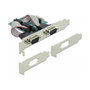 DeLOCK Tarjeta PCIe x1 a 2 Puertos Serie RS-232, Compatible con Perfil Bajo PCIe 1.1, Para PC, Color Verde
