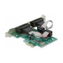 DeLOCK Tarjeta PCIe x1 a 2 Puertos Serie RS-232, Compatible con Perfil Bajo PCIe 1.1, Para PC, Color Verde