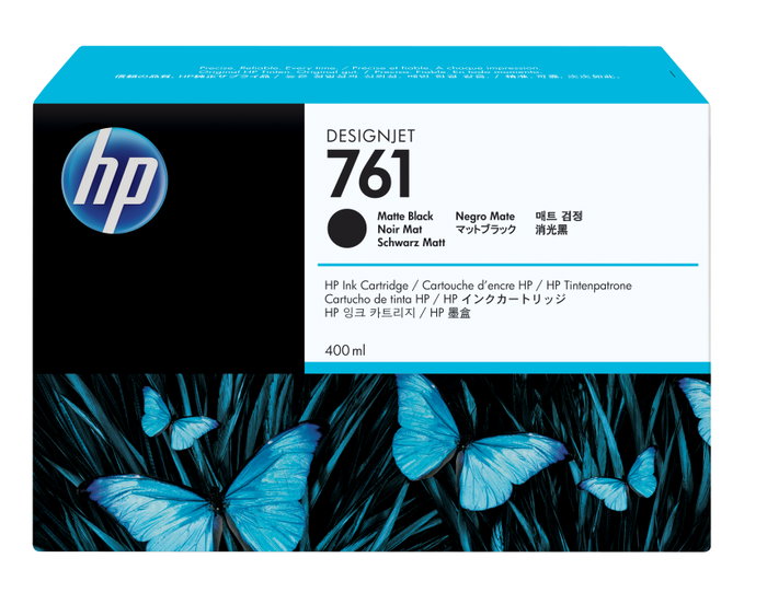 HP 761 Cartucho de tinta Negro mate 400 ml (CM991A) HP 761 Cartucho de tinta Negro mate 400 ml (CM991A)