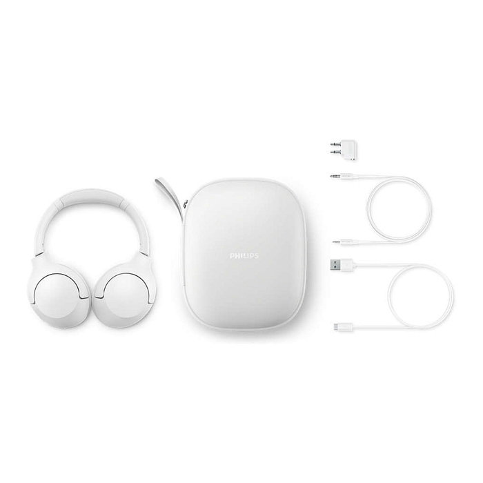 Philips TAH8506WT/00 Auriculares Inalambricos con Cancelacion Activa de Ruido, Blanco (TAH8506WT/00)