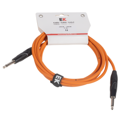 Cable Ek Audio para Guitarra Jack Recto-Recto 3M Naranja