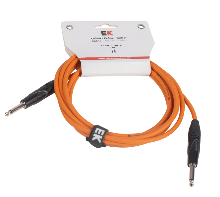 Cable Ek Audio para Guitarra Jack Recto-Recto 3M Naranja Cable Ek Audio para Guitarra Jack Recto-Recto 3M Naranja
