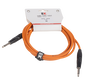 Cable Ek Audio para Guitarra Jack Recto-Recto 3M Naranja