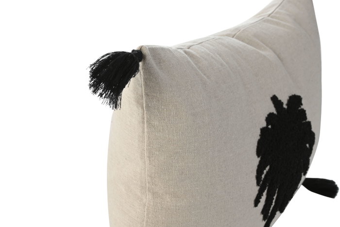 DKD Home Decor Cojín Urban Beige y Negro 30 x 50 cm (2 Unidades)