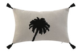 DKD Home Decor Cojín Urban Beige y Negro 30 x 50 cm (2 Unidades)