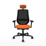 PIQUERAS Y CRESPO Silla de oficina Mardos Naranja y Negro