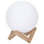 Home Deco Factory Lámpara Luna 3D Táctil Recargable 3 Colores con Soporte de Madera 15cm